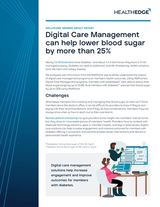 Report: Digital Care Management can help lower blood sugar by more than 25%