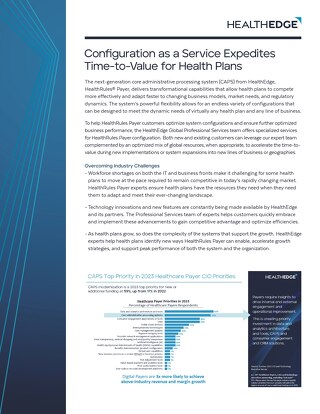 Data Sheet: Configuration as a Service Expedites  Time-to-Value for Health Plans