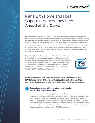 Data Sheet: HealthRules Payer for Plans with Home & Host Capabilities