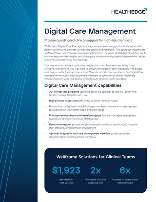 Data Sheet: Digital Care Management